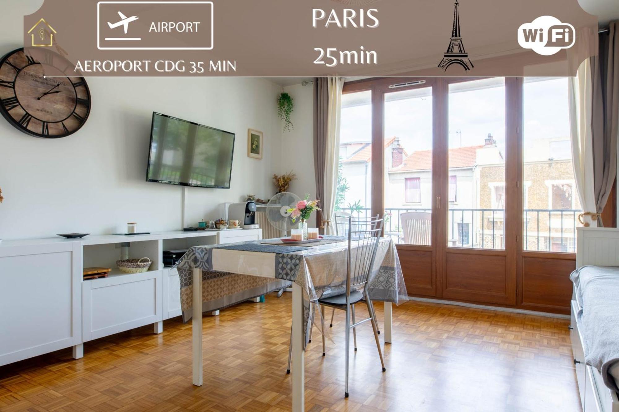 Appart Hotel - Le Nid - 25Min Paris Romainville Ngoại thất bức ảnh